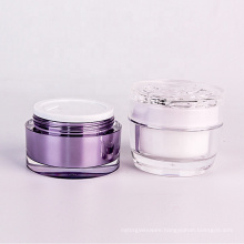 High quality 55ml  double walled round cosmetic facial cream acrylic jar